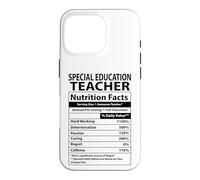 Custodia per iPhone 16 Pro Funny Special Education Teacher Nutrition Facts label