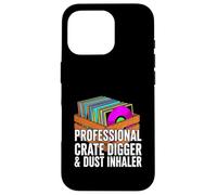 Custodia per iPhone 16 Pro Funny Vinyl Record Collector Crate Digger Dust Inhaler