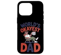 Custodia per iPhone 16 Pro Funny World's Okayest Dad Rilassante Divertente Padre