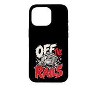 Custodia per iPhone 16 Pro Fuori dai binari divertente gioco di parole del treno