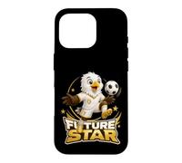 Custodia per iPhone 16 Pro Future Soccer Star Eagle Kicking Football Design