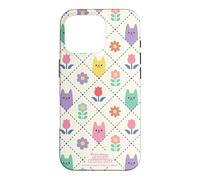 Custodia per iPhone 16 Pro Gabby’s Dollhouse Floral Cat Tile All Over Print