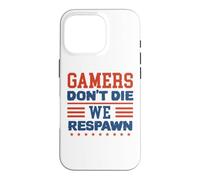 Custodia per iPhone 16 Pro Gamers Don't Die We Respawn Sparklers Patriotic Uomini Donne