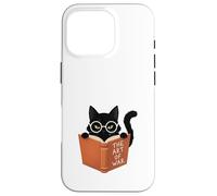 Custodia per iPhone 16 Pro Gatto Nero Legge L'Arte della Guerra Divertente
