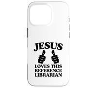 Custodia per iPhone 16 Pro Gesù ama questa chiesa cristiana bibliotecaria di riferimento