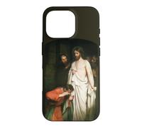 Custodia per iPhone 16 Pro Gesù Cristo Dubita Thomas Dipinto Carl Bloch 1881