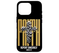 Custodia per iPhone 16 Pro Gesù La luce del mondo Christian John 8:12 (sul retro)