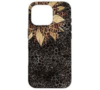 Custodia per iPhone 16 Pro Ghepardo leopardo stampa animale girasole per donne ragazze carino