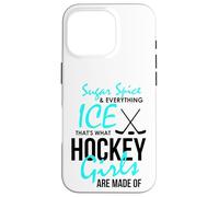 Custodia per iPhone 16 Pro Giocatore di hockey Ragazza Sugar and Spice Hockey su ghiaccio
