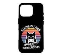 Custodia per iPhone 16 Pro Gioco Gatto Mamma Colpi Alla Testa E Graffi Testa Gamer