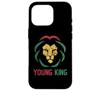 Custodia per iPhone 16 Pro Giovane re africano Lion Boy Black History Month Ragazzi africani