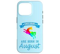 Custodia per iPhone 16 Pro Gli unicorni nascono ad agosto Birthday Pride