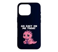 Custodia per iPhone 16 Pro Go Easy On Me Today Simpatico dinosauro divertente supporto emotivo