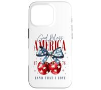 Custodia per iPhone 16 Pro God Bless America 1776 Terra che amo Backprint