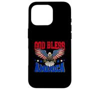 Custodia per iPhone 16 Pro God Bless America American US Eagle Flag 4 luglio patriottica