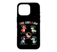 Custodia per iPhone 16 Pro God Says I Am Dinosaur Bible Verses