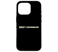 Custodia per iPhone 16 Pro Golf Weekend Early Tee Time Golf Cart Papà Pensionato Scherzo