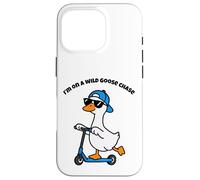 Custodia per iPhone 16 Pro Goose Meme Bambini Ragazzi Bambini Bambini Uomini Papà su un Goose Chase
