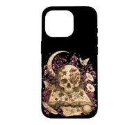 Custodia per iPhone 16 Pro Gothic Botanical Skull Moon Grimoire Dark Academia Book Love
