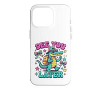 Custodia per iPhone 16 Pro Grafica Groovy Alligator Student Addio