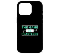 Custodia per iPhone 16 Pro Grafica verde acqua chiaro The Game Is Heartless Teal Aqua