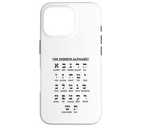 Custodia per iPhone 16 Pro Grafico delle scommesse Aleph per l'apprendimento della lingua yiddish dell'alfabeto ebraico