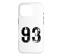 Custodia per iPhone 16 Pro Grande numero 93 per 93° compleanno novantatré anni 1993