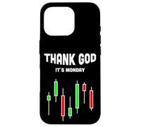 Custodia per iPhone 16 Pro Grazie a Dio il suo lunedì Stock Trader Forex Candlestick