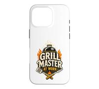 Custodia per iPhone 16 Pro Grill Master At Work BBQ Spatula Fire