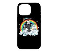 Custodia per iPhone 16 Pro Grim Reaper Riding Unicorn | Aesthetic Pastel Goth Girls