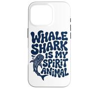 Custodia per iPhone 16 Pro Groovy Balena Shark Spirit Animal Retro Art