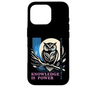 Custodia per iPhone 16 Pro Gufo - Knowledge is Power - Wisdom Owl Design