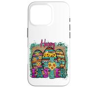 Custodia per iPhone 16 Pro Happy Easter Egg Decor With Sunflower Cross For Christian