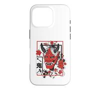Custodia per iPhone 16 Pro Harajuku Japanese Aesthetic Red Oni Demon Mask