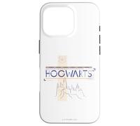 Custodia per iPhone 16 Pro Harry Potter Hogwarts Castle Line Drawing