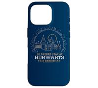 Custodia per iPhone 16 Pro Harry Potter I'd Rather Stay At Hogwarts This Christmas