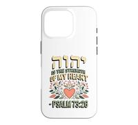 Custodia per iPhone 16 Pro Hebrew Yod Hey Vav Hey è la forza del mio cuore