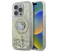 Custodia per iPhone 16 Pro Hello Kitty Bianco Oro MagSafe