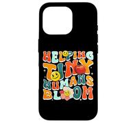 Custodia per iPhone 16 Pro Helping Tiny Humans Bloom Retro Colorful Teacher Design