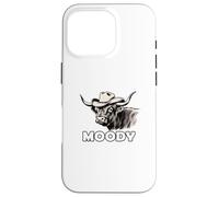 Custodia per iPhone 16 Pro Highland Cow Lover Moody Western Cattle Rancher
