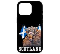 Custodia per iPhone 16 Pro Highland Cow per gli amanti della Scozia o degli antenati scozzesi
