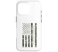 Custodia per iPhone 16 Pro Hormuz Patrol American Flag Camouflage USA Distressed