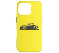 Custodia per iPhone 16 Pro Hot Rod Rust Racer Vintage Graphic Old Muscle Car