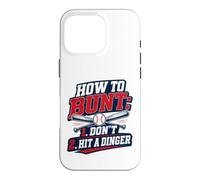 Custodia per iPhone 16 Pro How To Bunt, Hit a Dinger Funny Baseball Player Home Run Fun