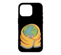 Custodia per iPhone 16 Pro Hug The World Earth avvolto in sciarpa design