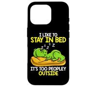 Custodia per iPhone 16 Pro I like to Stay in "Bed" It’s Too Peopley Outside, Dinosaur