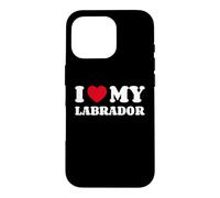 Custodia per iPhone 16 Pro I Love My Labrador Retriever Labby Labbi Lab