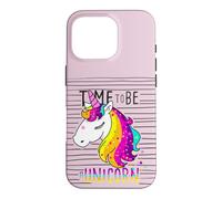Custodia per iPhone 16 Pro I Love Unicorns, Funny Cute Illustration Unicorn Graphic