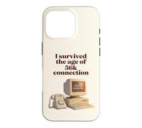 Custodia per iPhone 16 Pro I Survived The Age of 56k Connection: Funny Dial-Up PC Humor