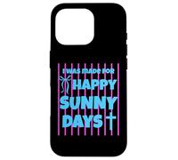 Custodia per iPhone 16 Pro I Was Made For Happy Sunny Days - Fiocco a righe rosa